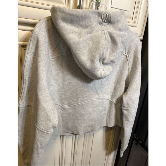 Lululemon Women's Scuba Oversized Half Zip Hoodie Heathered Light Grey Size M/L - Picture 4 of 15